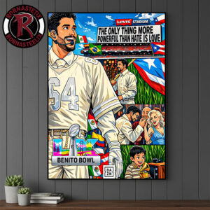 Bad Bunny Super Bowl LX Will Forever Be The Benito Bowl Poster Canvas Decor