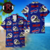 Buffalo Bills NFL Flags Helmet Logo Pattern Summer Gift Hawaiian Shirt