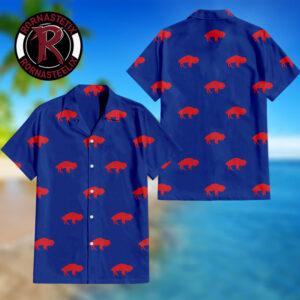 Buffalo Bills NFL Red Logo Buffalo Pattern Summer Gift Hawaiian Shirt