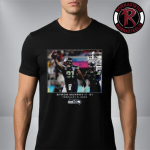 Byron Murphy II Seattle Seahawks NFL Flash Features Super Bowl LX February 8 2026 Unisex T Shirt