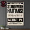 Cleveland Stand With Haitians Defend And Expand Protected Status Poster Canvas Decor