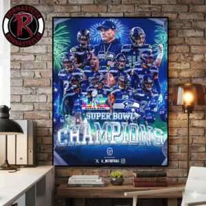 Congratulations Seattle Seahawks Wins Super Bowl LX Champions 2026 Santa Clara February 8 2026 Poster Canvas Decor