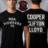 Cleveland Cavaliers NBA Pioneers 75 Cooper Clifton Lloyd Unisex T Shirt Two Sided