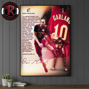 Darius Garland Says Thank You To Cleveland Poster Canvas Decor