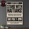 Cleveland Stand With Haitians Defend And Expand Protected Status Poster Canvas Decor