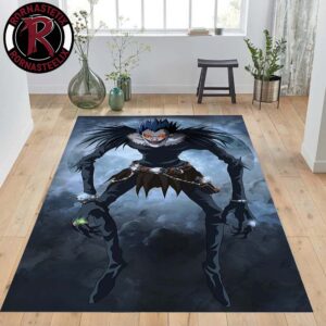 Death Note Ryuk Moon Black Background Cover For Fan Anime Rug Carpet