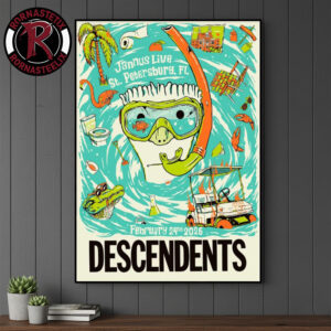 Descendents Venue Poster Show At Jannus Live In St Petersburg FL On February 24 2026 Poster Canvas Decor