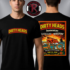 Dirty Heads Venue Poster Show At Red Rocks Amphitheatre On June 25 2026 Morrison Colorado Unisex T Shirt Two Sided