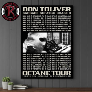 Don Toliver The Octane Tour 2026 Venue Tour Dates Poster Canvas Decor