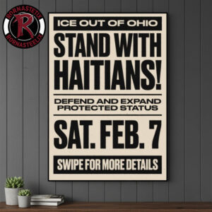Ice Out Of Ohio Stand With Haitians Poster Canvas Decor
