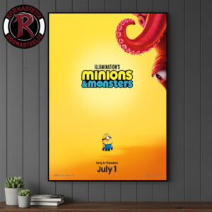 Illumination’s Minions And Monsters Official Poster Only In Theaters July 1 2026 Poster Canvas Decor
