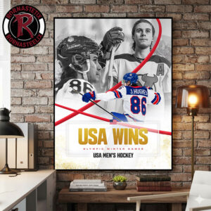 Jack Hughes Golden Boy USA Men’s Hockey Champion Olympic Winter 2026 Poster Canvas Decor