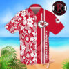 Kansas City Chiefs Floral Mascot Helmet by FOCO Hawaiian Shirt Kansas City Chiefs Floral Mascot Helmet by FOCO Hawaiian Shirt