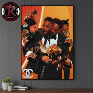 Kendrick Lamar 5 Grammys A Night Poster Canvas Decor