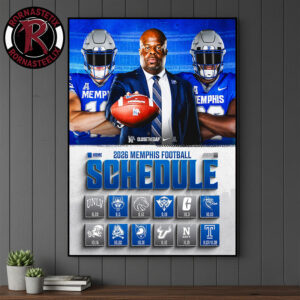 Memphis Tigers 2026 Schedule Season NCAA Division I FBS Poster Canvas Decor