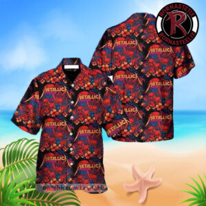 Metallica Red Skulls Logo Merch 2024 Limited Hawaiian Shirt