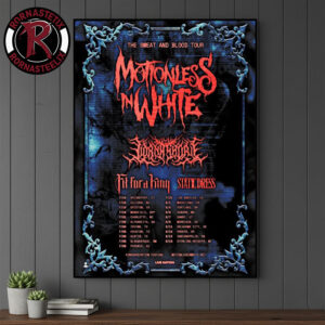 Motionless In White The Sweat And Blood Tour Venue Tour Dates Poster Canvas Decor