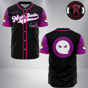 Night Shades Ghost Type Pokemon Anime Baseball Jersey