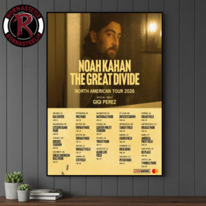 Noah Kahan The Great Divide North American Tour 2026 Venue Tour Dates Poster Canvas Decor