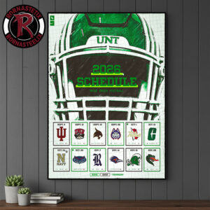 North Texas Mean Green Football 2026 Schedule Season NCAA Division I FBS Poster Canvas Decor