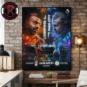 Premier League Liverpool vs Man City Big Game On February 8 2026 Match Up Poster Canvas Decor