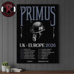 Primus UK And Europe 2026 Tour Venue Dates Schedule Poster Canvas Decor