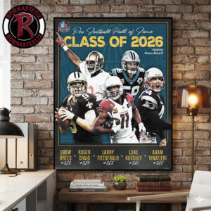 Pro Football Hall Of Fame Class Of 2026 Signature Player Poster Canvas Decor