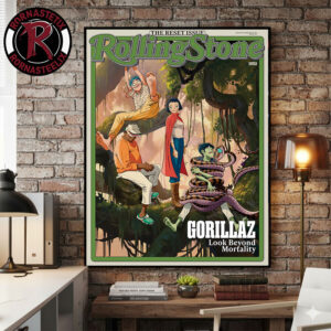 Rolling Stone Gorillaz The Reset Issue February 2026 Cover Stars Release The Mountain On February 27 2026 Poster Canvas Decor