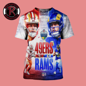 San Francisco 49ers vs Los Angeles Rams NFL Regular Season Game At Melbourne Cricket Ground Match Up All Over Print Shirt