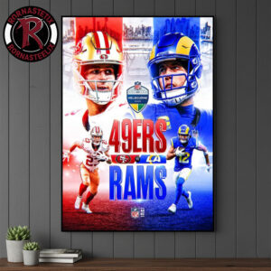 San Francisco 49ers vs Los Angeles Rams NFL Regular Season Game At Melbourne Cricket Ground Match Up Poster Canvas Decor