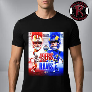 San Francisco 49ers vs Los Angeles Rams NFL Regular Season Game At Melbourne Cricket Ground Match Up Unisex T Shirt