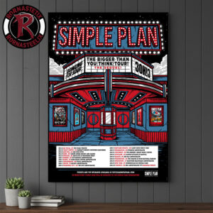 Simple Plan The Bigger Than You Think Tour 2026 Schedule Venue Tour Dates Poster Canvas Decor
