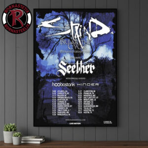 Staind Break The Cycle 25th Anniversary Tour Venue Dates Poster Canvas Decor