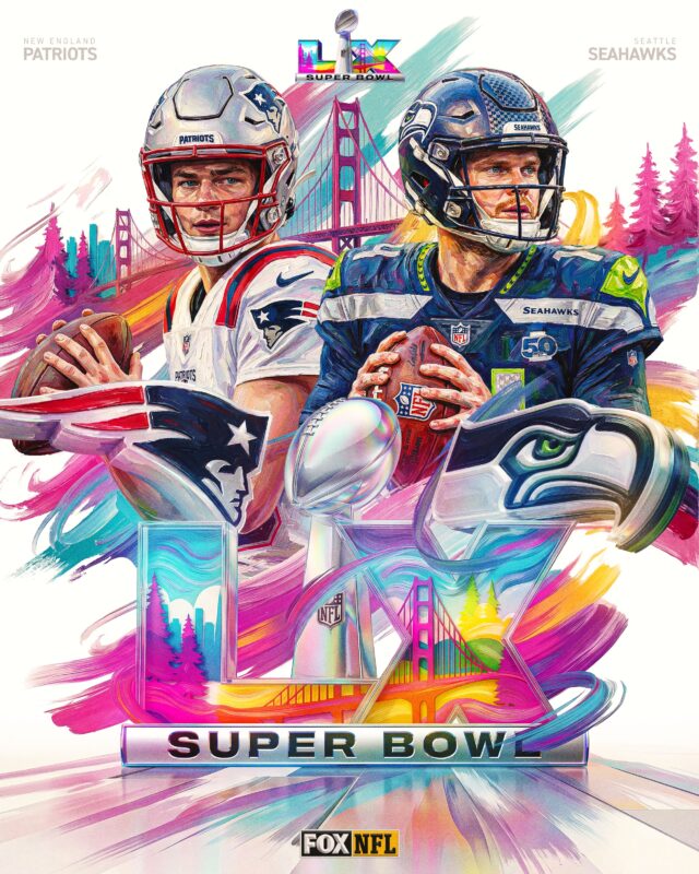 Super Bowl LX Seattle Seahawk vs New England Patriots 2025 26