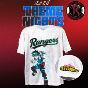 Texas Rangers My Hero Academia Theme Night Jersey