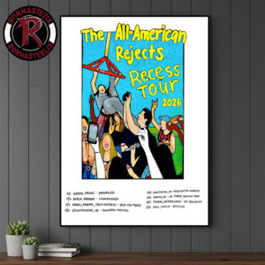 The All American Rejects Recess Tour 2026 Schedule Venue Dates Poster Canvas Decor