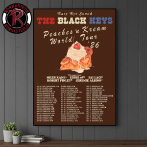The Black Keys Peaches N Kream World Tour 2026 Schedule Tour Dates Poster Canvas Decor