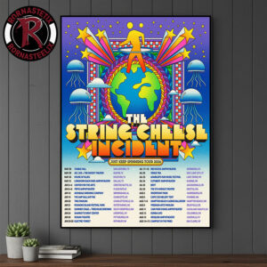 The String Cheese Incident Just Keep Spinning Tour 2026 Schedule Tour Dates Poster Canvas Decor
