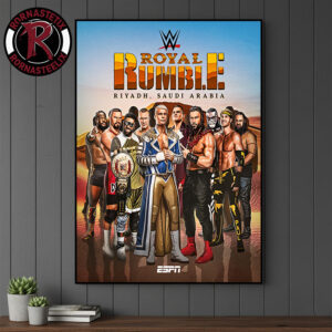 WWE The Road To Wrestlemania Royal Rumble Riyadh Saudi Arabia Poster Canvas Decor