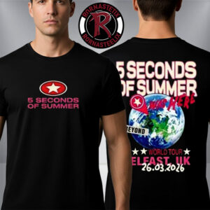 5 Seconds of Summer Everyone’s A Star World Tour 2026 Merch Tee At The SSE Arena At Belfast UK March 26 2026 Unisex T Shirt Two Sided
