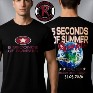 5 Seconds of Summer Everyone’s a Star World Tour 2026 Merch Tee At Utilita Arena Birmingham UK On March 31 2026 Unisex T Shirt Two Sided