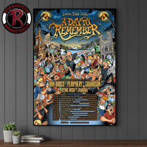 A Day To Remember Europe Tour 2026 Headline Shows Between Festivals Schedule Poster Canvas Decor