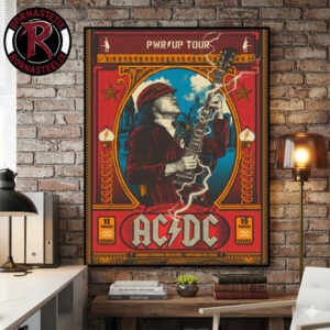 ACDC Chile Pwr Up Tour 2026 Venue Poster At Parque Estadio Nacional On March 11 15 2026 Santiago Chile Poster Canvas Decor