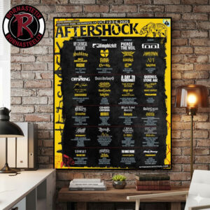 Aftershock Festival 2026 Full Line Up On October 1 2 3 4 2026 Discovery Park Sacramento California Poster Canvas Decor