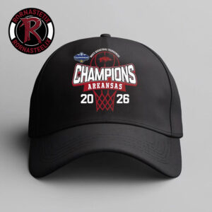 Arkansas Razorbacks 2026 SEC Men’s Basketball Tournament Champions Logo Mascot Hat Cap