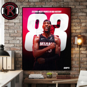 Bam Adebayo Drops 83 Points The Second Most Points In NBA History Poster Canvas Decor