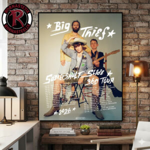Big Thief The Somersault Slide 360 Tour Official Schedule Tour Dates Poster Canvas Decor