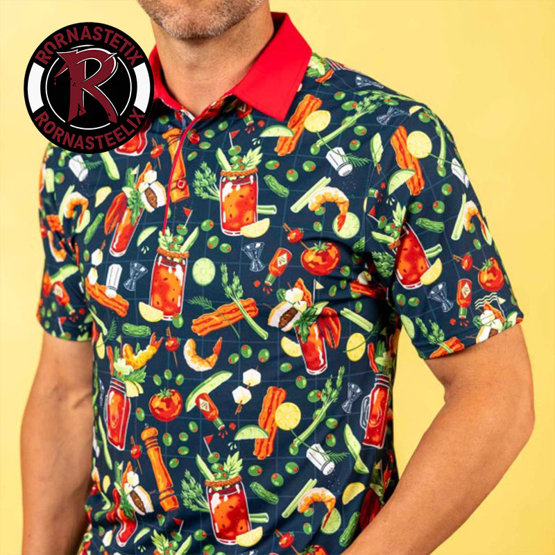 Breakfast Balls Bloody Awesome RSVLTS Golf Polo Shirt Breakfast Balls Bloody Awesome RSVLTS Golf Polo Shirt