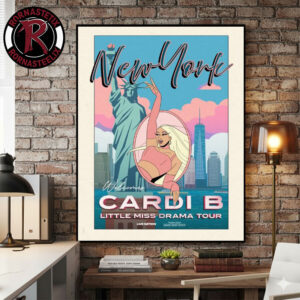 Cardi B Little Miss Drama Tour 2026 Venue Poster At Madison Square Garden On March 26 2026 New York Poster Canvas Decor