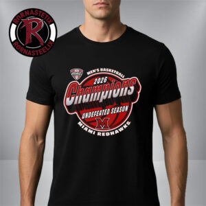 Celebrates Miami RedHawks 2026 Men’s Basketball MAC Undefeated Season Champions Unisex T Shirt